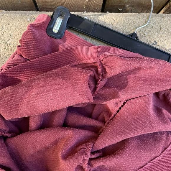 ZARA Women’s Pink Mauve Corduroy Ruched Mini Skirt Size Medium - Picture 7 of 9